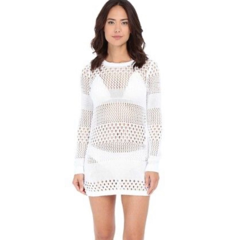 TOMMY BAHAMA WHITE SWIM COVER UP SWEATER SIZE XS